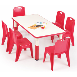 Prostokątny stolik dziecięcy Hipper 2X - czerwony