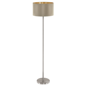 Minimalistyczna LAMPA podłogowa MASERLO 95171 Eglo abażurowa LAMPA stojąca beżowa