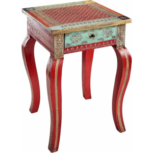 Czerwony stolik z drewna mangowca Støraa Vito