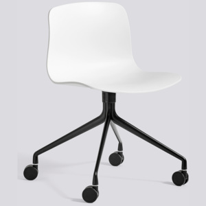 HAY krzesło ABOUT - AAC14, biały/czarne aluminium