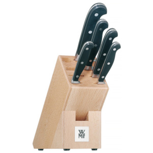 WMF Zestaw noży 6 sztuk z bukowym stojakiem Spitzenklasse Plus PC