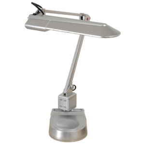 TOP LIGHT Top Light - Lampa stołowa OFFICE 1x2G7/11W/230V srebrna TP0961