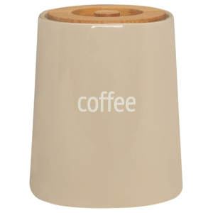 Kremowy pojemnik na kawę z bambusowym wieczkiem Premier Housewares Fletcher, 800 ml