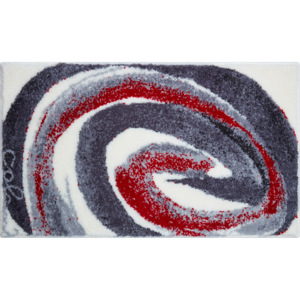 Dywanik łazienkowy Colani 42, szary czerwony, 60x100 cm