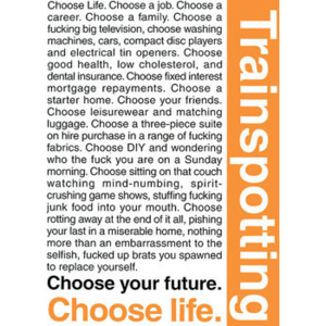 Plakat, Obraz Trainspotting - choose life, (61 x 91,5 cm)