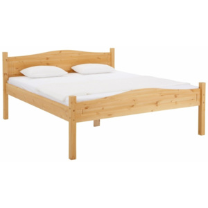 Brązowe łóżko z litego drewna sosnowego Støraa Barney, 180x200 cm
