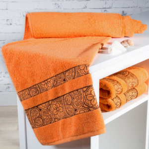Ręcznik kąpielowy frotté Madryd pomarańczowy