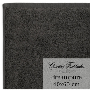 Christian Fischbacher Ręcznik dla gości duży 40 x 60 cm antracytowy Dreampure, Fischbacher
