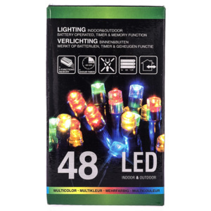 Lampki na choinkę, kolorowe, 48 LED, 402,5 cm