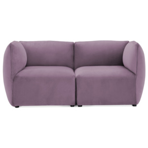 Liliowa dwuosobowa sofa modułowa Vivonita Velvet Cube