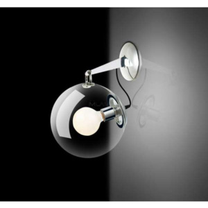 Minimalistyczny kinkiet LAMPA ścienna EDISON AB6020-1S Azzardo designerska szklana OPRAWA kula żarówka bulb przezroczysta
