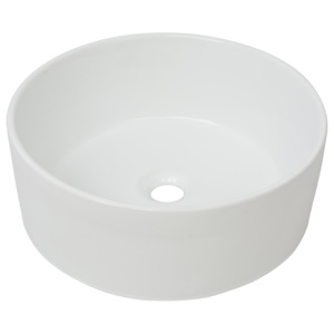 Umywalka ceramiczna, okrągła 40 x 15 cm, biała