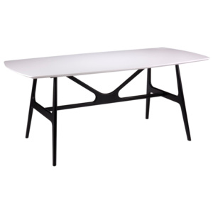 Biały stół z czarnymi nogami sømcasa Gabby, 180 x 90 cm