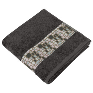 Bellatex Ręcznik Kamienie ciemnoszary, 50 x 100 cm , odcienie szarości, 50 x 100 cm