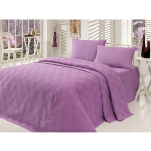 Fioletowa narzuta na łóżko Barbara, 160 x 230 cm