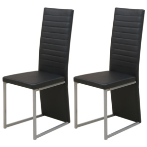 Krzesła jadalniane 2 szt Czarne