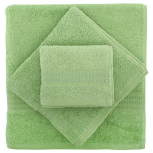 Zestaw 3 zielonych bawełnianych ręczników Rainbow