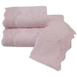 Mały ręcznik 32x50 cm DIANA Różowy