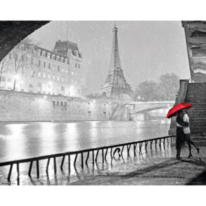 Plakat, Obraz Paris - Eiffel Tower Kiss, (40 x 50 cm)