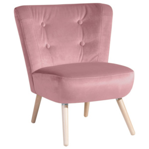 Różowy fotel Max Winzer Neele Velvet