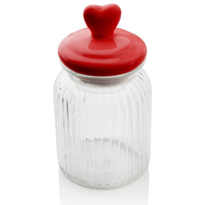 Pojemnik szklany z serduszkiem Sabichi Heart, 900 ml