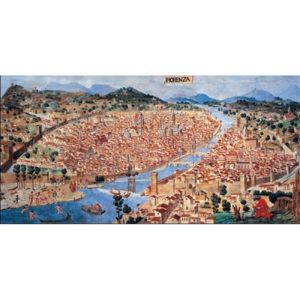 Reprodukcja Pianta di Firenze verso il, Anonimo, (100 x 50 cm)