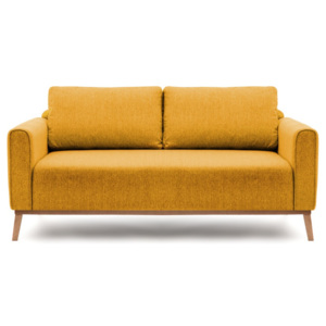 Musztardowa sofa 3-osobowa Vivonita Milton