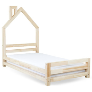 Łóżko dziecięce z naturalnego drewna sosnowego Benlemi Wally, 80x160 cm