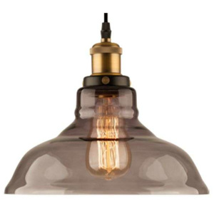 Industrialna LAMPA wisząca NEW YORK LOFT NO. 3 S LA040/P Altavola szklana OPRAWA zwis przydymiony