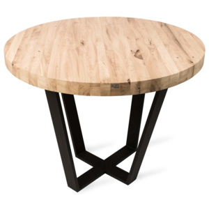 Okrągły stół z litym drewnianym blatem Tavolo