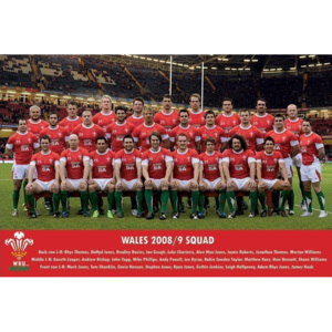 Plakat, Obraz Wales - 2008 2009 Team, (91,5 x 61 cm)