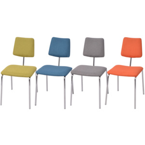 Krzesła jadalniane materiałowe, kolorowe, 4 szt