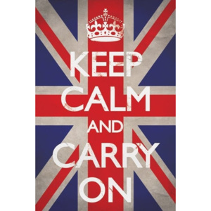 Plakat, Obraz Keep calm and carry on - union, (61 x 91,5 cm)