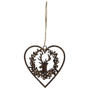 Dekoracja wisząca w kształcie serca Antic Line Deer