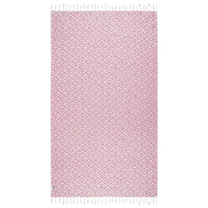 Różowy ręcznik hammam Kate Louise Bonita, 165x100 cm