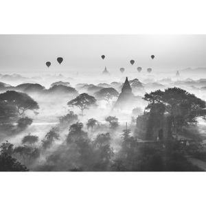 Plakat, Obraz Balloons Over Bagan, (91,5 x 61 cm)