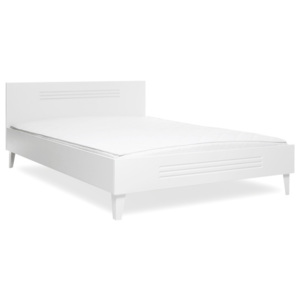 Białe łóżko dwuosobowe Intertrade Factory, 140x200 cm