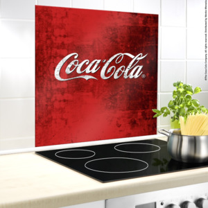 Szklana płyta ochronna na ścianę przy kuchence Wenko Coca-Cola Classic, 60x50 cm