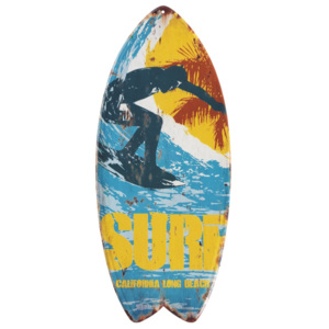 Zestaw 4 ściennych dekoracji z metalu Geese Surfboard
