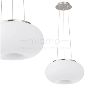 LAMPA wisząca OPTICA 86813 Eglo szklana OPRAWA klasyczna minimalistyczny ZWIS okrągły biały
