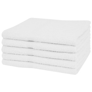 Ręczniki do rąk, 5 szt., 100% bawełna, 360 g/m², 50x100, białe