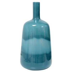 Niebieski szklany wazon - HK Living