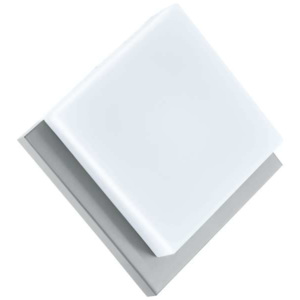 Elewacyjna LAMPA ścienna INFESTO 1 94877 Eglo zewnętrzna OPRAWA sufitowa LED 8,2W kwadratowy PLAFON outdoor IP44 biały srebrny