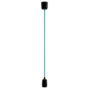 Lampa wisząca steeLOFT czarna niebieski kabel