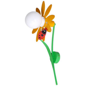 Kinkiet LAMPA ścienna FIORE 932 Milagro dekoracyjna OPRAWA dziecięca kwiat flower żółty zielony