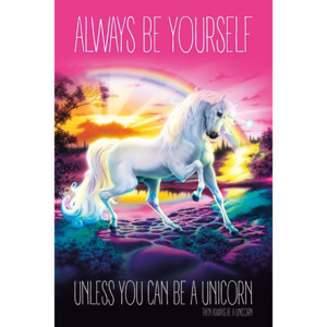 Plakat, Obraz Unicorn - Always Be Yourself, (61 x 91,5 cm)