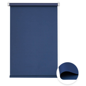 Roleta materiałowa bezinwazyjna, Przyciemniająca, Gotowa, BASIC, Niebieska, 45x150cm