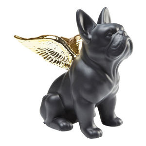 KARE Design :: Figurka Sitting Angel Dog czarno-złota