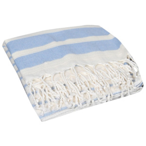 Jasnoniebieski ręcznik hammam Aqua Light Blue, 90x190 cm