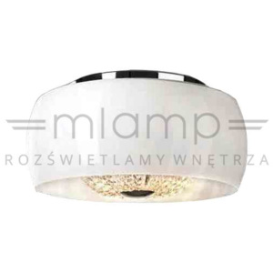 Plafon LAMPA sufitowa LEXUS 400 PL bianco Orlicki Design szklana OPRAWA quince z kryształkami crystal biały